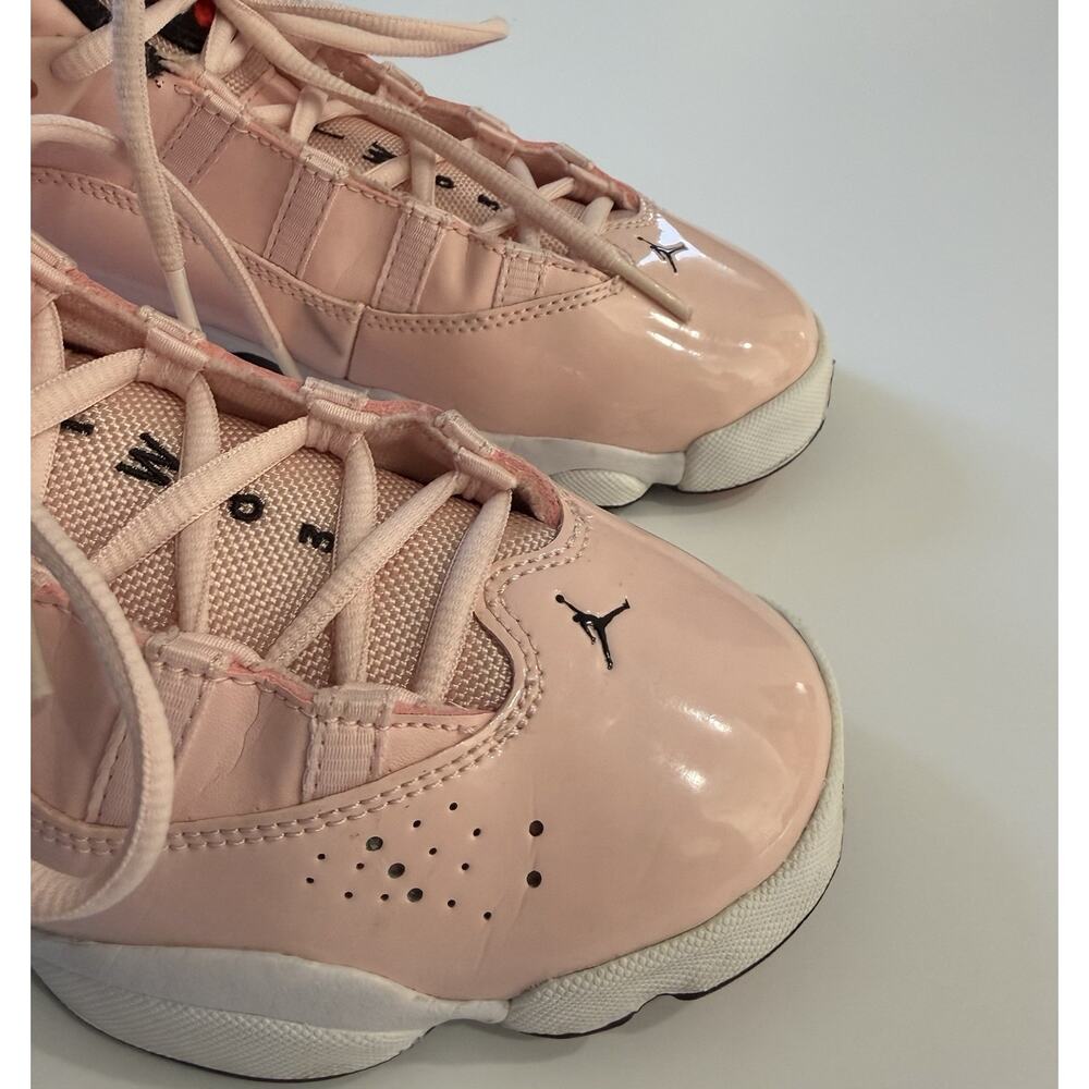 Nike Girls Air Jordan 6 Rings 323419-602 Pink Black Youth 5Y (Women’s 6.5) Bball - Picture 5 of 6